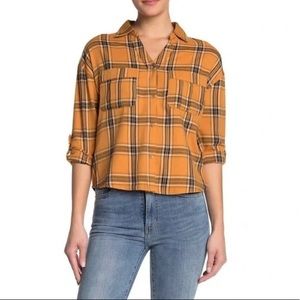 C&C California Plaid Roll Tab Sleeve Shirt